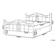 Bett mit Lattenrost Metall ANTLIA 180 x 200 cm Schwarz_806639