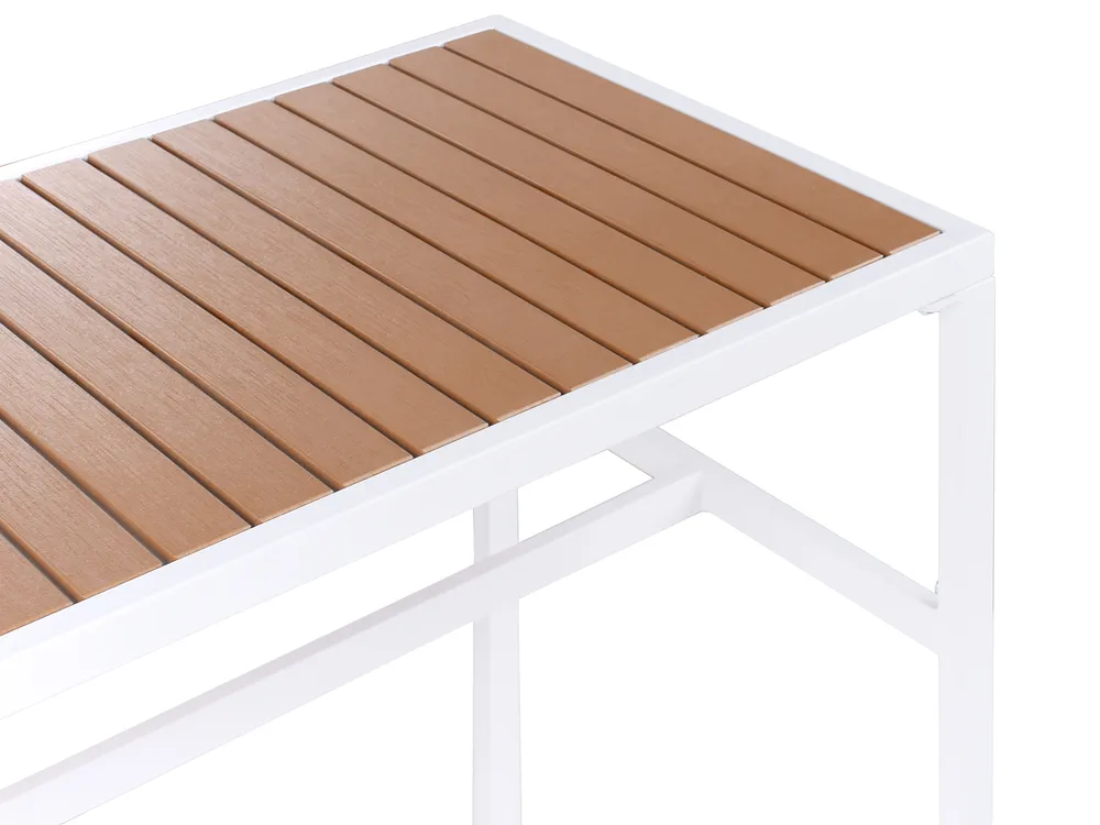 Outdoor-Küche mit Spüle AVETRANA Braun / Weiß Metall_987551