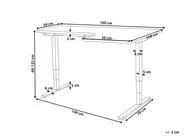 Eckschreibtisch elektrisch höhenverstellbar DESTINES 160 cm 109 cm Weiß / Schwarz rechtsseitig_927824