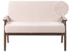 Sofa 2-Sitzer ESRUM Bouclé Dunkelbraun / Beige
