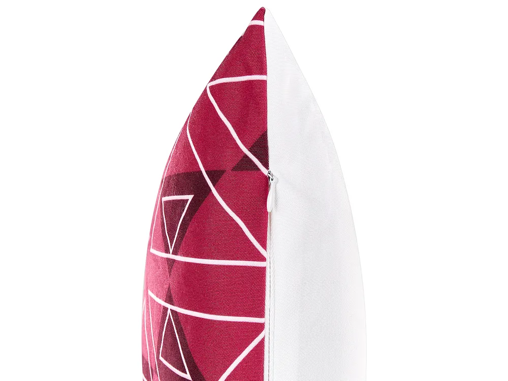 Gartenkissen 2er Set MEZZANO Geometrisches Muster 45 x 45 cm Rosa_881454