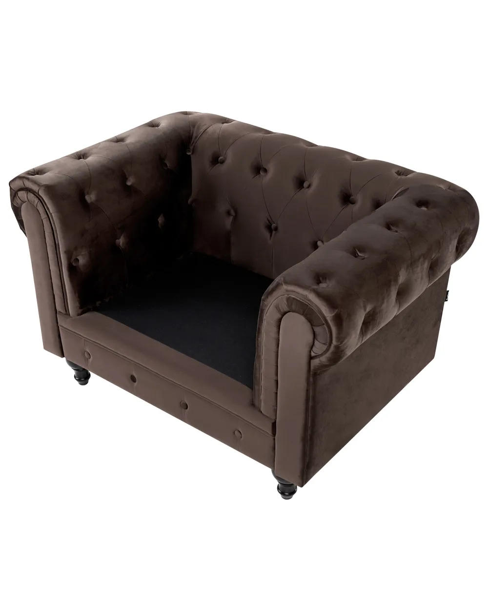 Sessel CHESTERFIELD Samtstoff Dunkelbraun_1064985