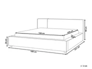Bett mit Lattenrost Bouclé MIRANDE 160 x 200 cm Cremeweiß_943320