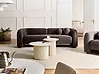 Sofa 3-Sitzer LEIREN Samtstoff Dunkelbraun