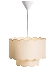 Hängeleuchte MECUMBURA Metall Weiß / Beige_1027249