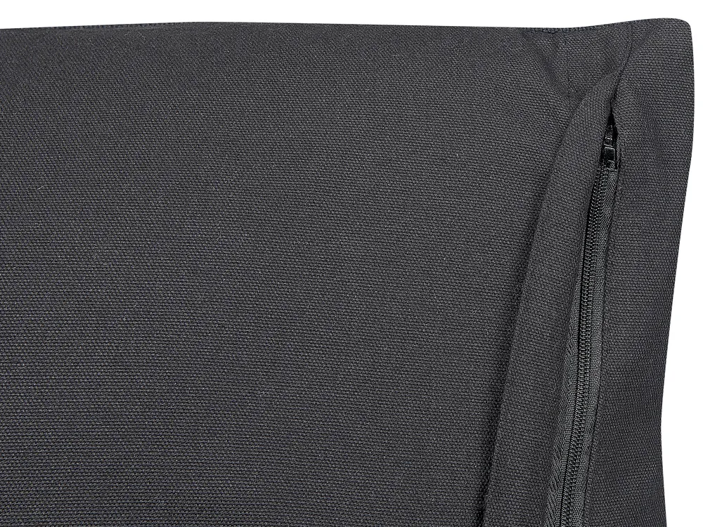 Dekokissen 2er Set BENZOIN 45 x 45 cm Baumwolle Schwarz Geometrisches Muster_838900