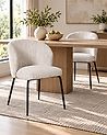 Set of 2 Dining Chairs ZANA Fabric Multicolour