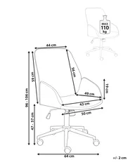 Bürostuhl CASTILE Kunstleinen Dunkelgrau_1072511