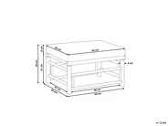 Garten Ottomane CERRETO Bambus Taupe_908785
