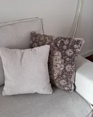Set of 2 Decorative Cushions MIMISAL 45 x 45 cm Cotton Brown Oriental Pattern_1005174