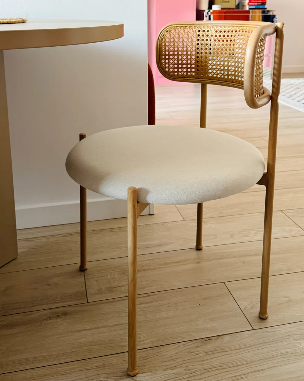 Set of 2 Dining Chairs ANDOVER Metal Light Beige_1001492