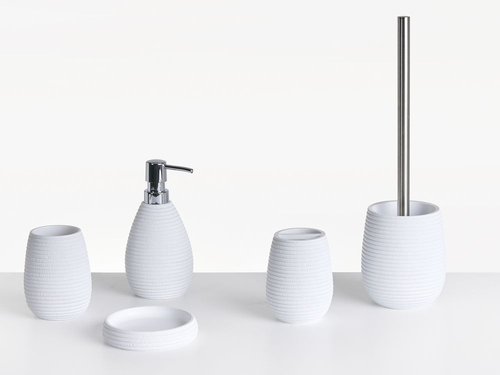 5-delige badkameraccessoireset QUILA Wit