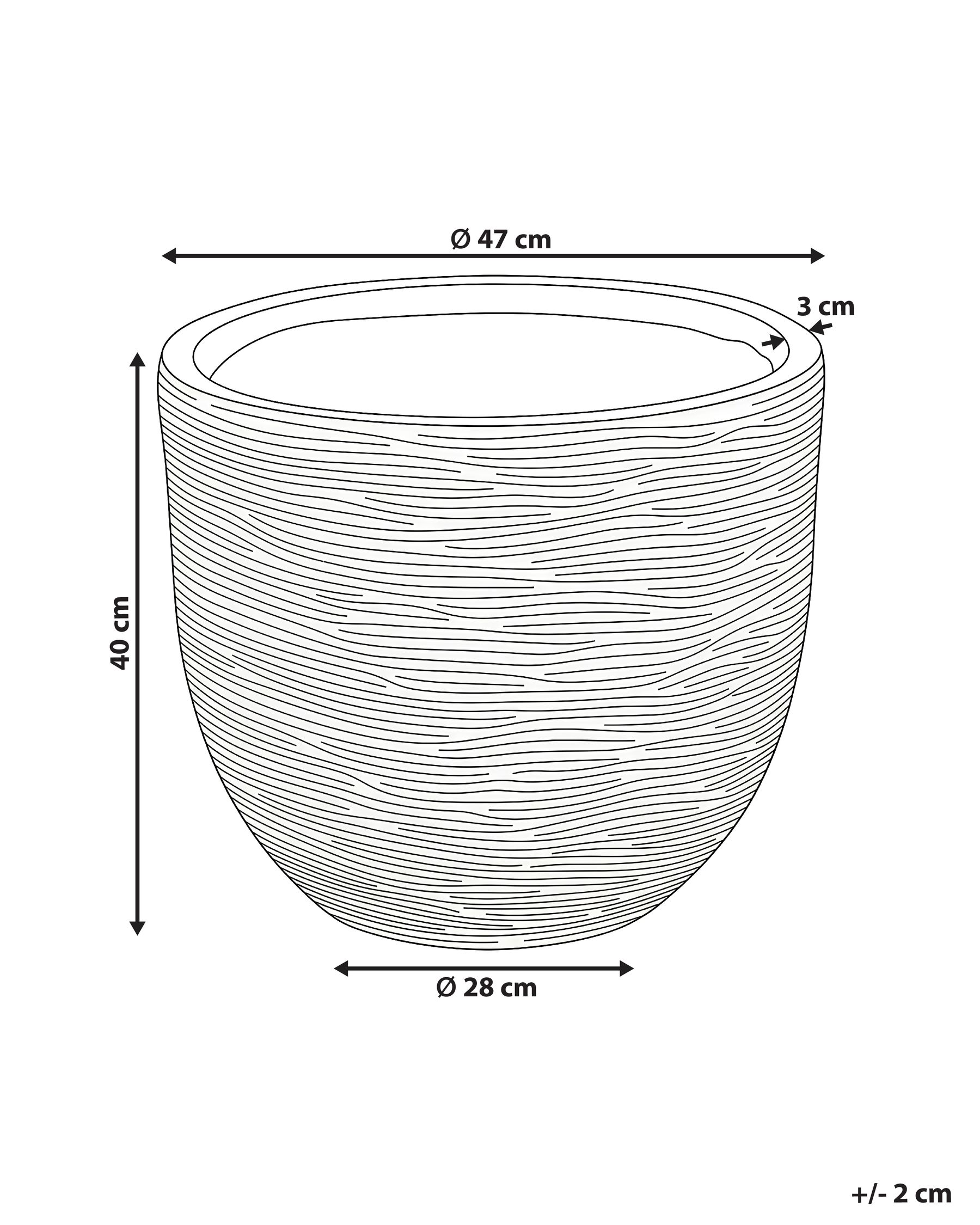Blumenkübel LIXOURI 47 cm Beige_1032351