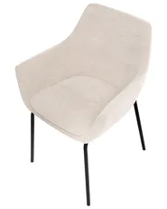 Esszimmerstuhl 2er Set BOWDON Chenillegewebe Hellbeige_1040044
