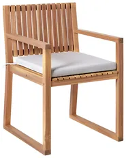 Set mit 2 Stühlen und Sitzkissen SASSARI PREMIUM zertifiziertes Akazienholz Hellgrau_991253