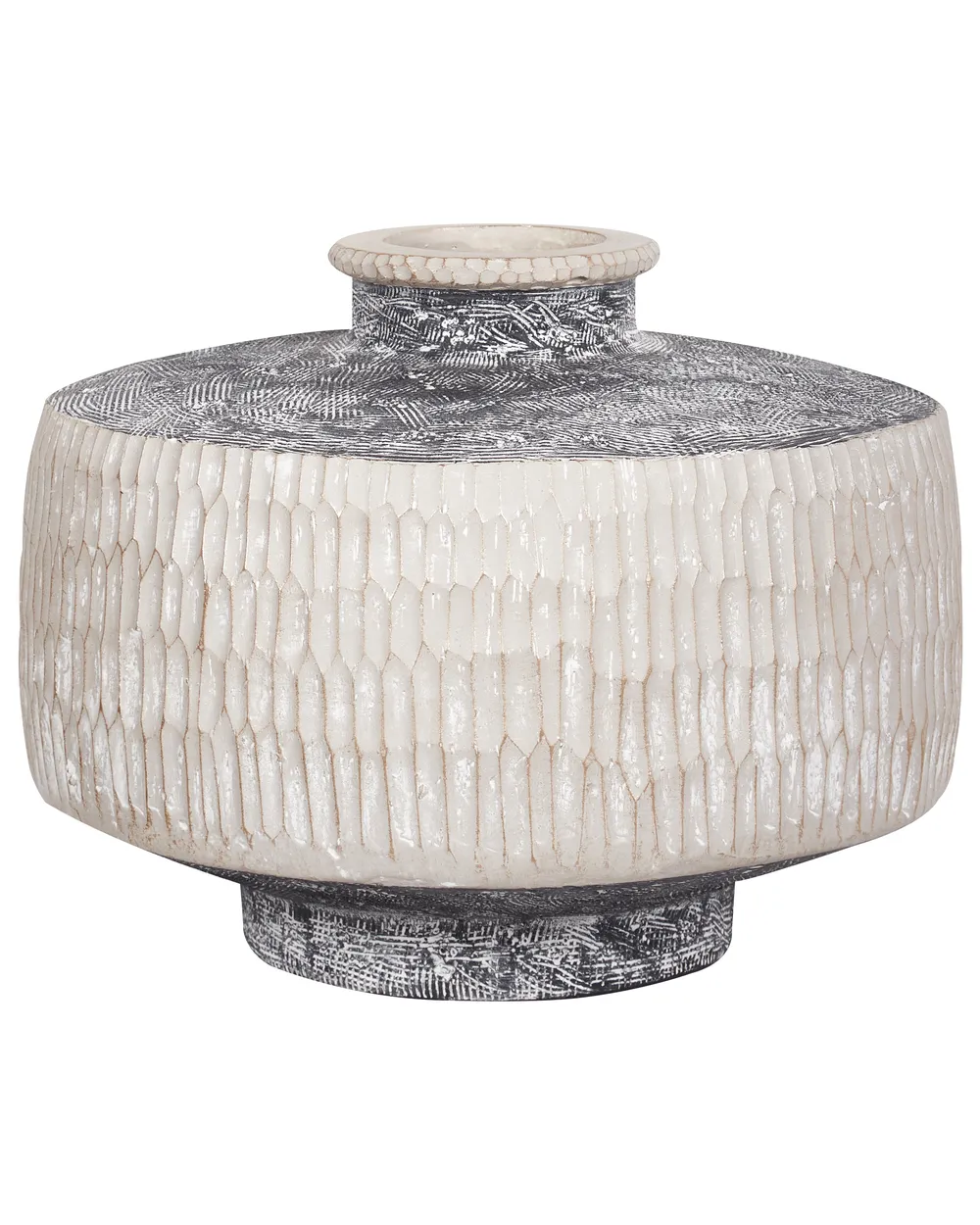Blumenvase DEKSATI 32 cm Keramik Beige