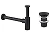 Flaschensiphon mit Click-Clack-Ventil MAFREDI Messing Schwarz