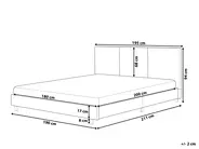 Wasserbett Bouclé ALBI 180 x 200 cm Beige_972031