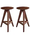 Set mit 2 Barhockern AROMA Holz Braun