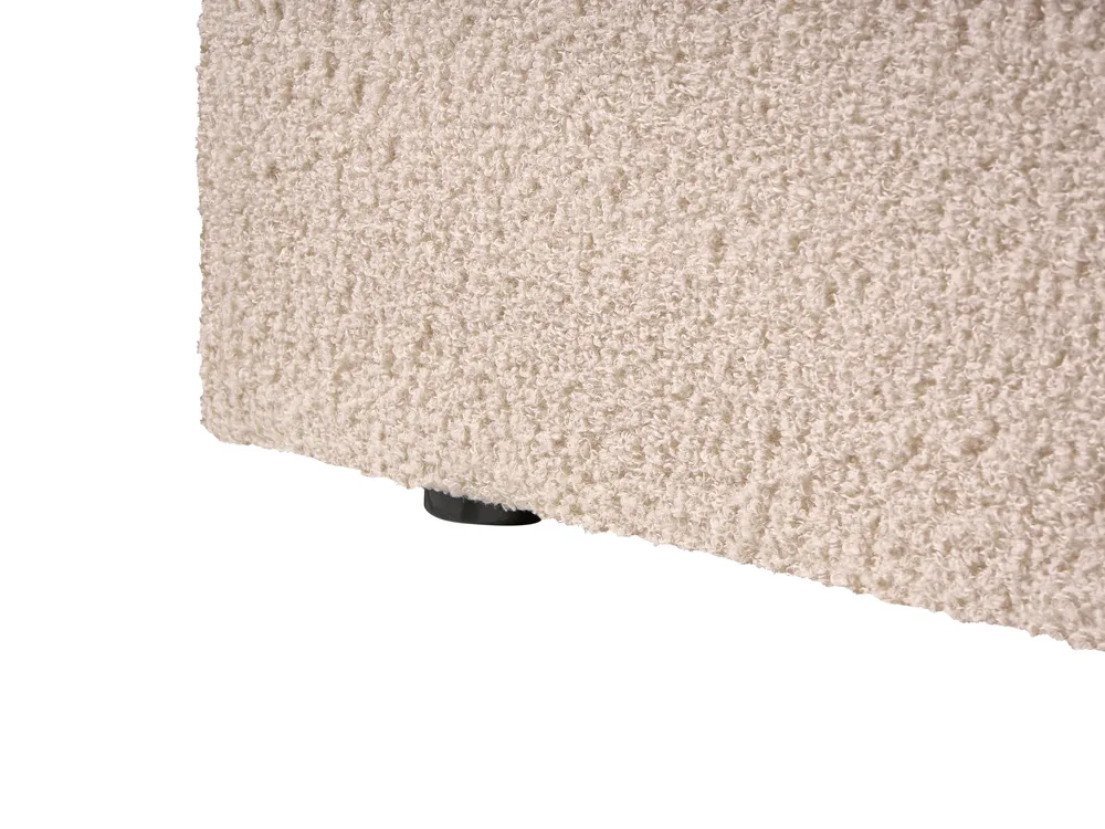 Bett mit Stauraum LORIENT Bouclé Beige 140 x 200 cm_1040231