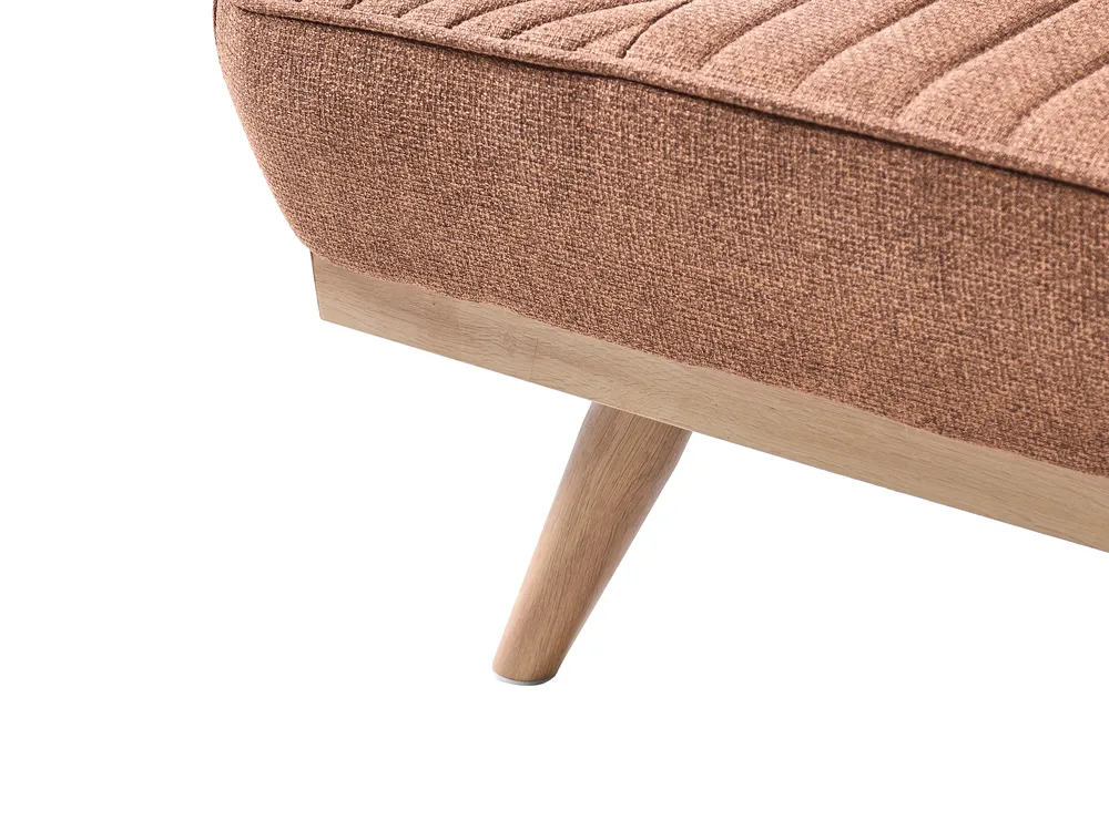 Sofa Bed 2 Seater KALFAFEL Fabric Golden Brown_1009389
