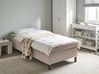 Boxspringbett ohne Kopfteil Stoff COUNTESS 90 x 200 cm Beige