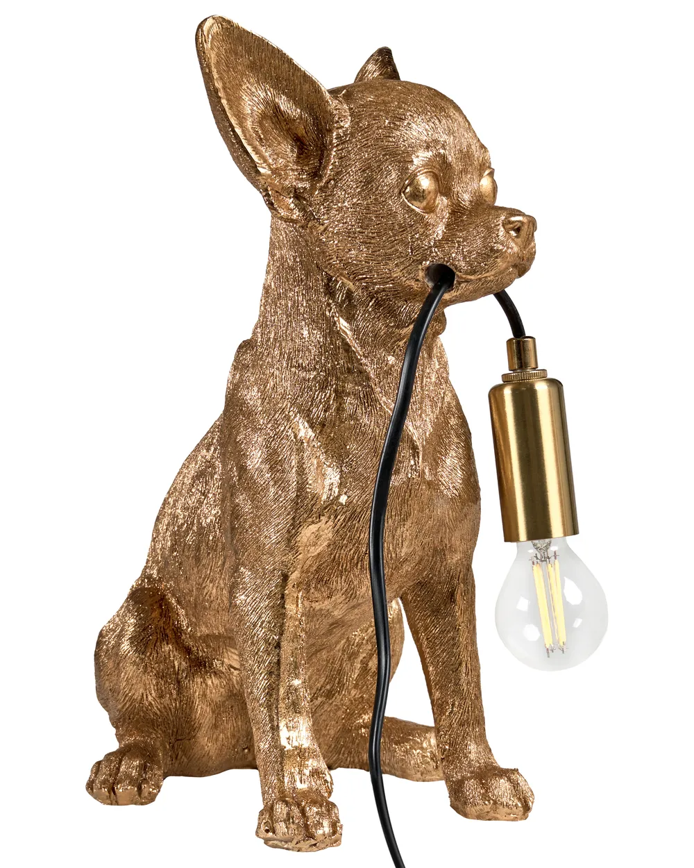 Tischlampe Hund ROCCO Gold