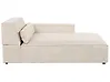 Linksseitige Chaiselongue HELLNAR Samtstoff Hellbeige