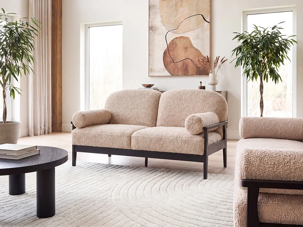 Bank 2-zits PILARNE Bouclé Beige