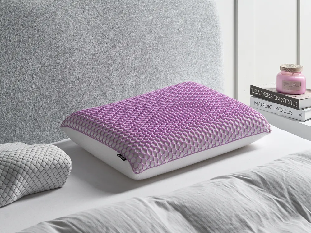 Kopfkissen ATHOS Niedrig 55 x 35 cm Memory-Schaum Violett