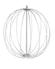 Hängende Gartendekoration LED HOSFOS 42 cm Weihnachtskugel Silber_950383