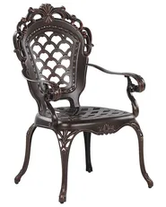 Set mit 2 Stühlen und Sitzkissen LIZZANO Metall Dunkelbraun_765547