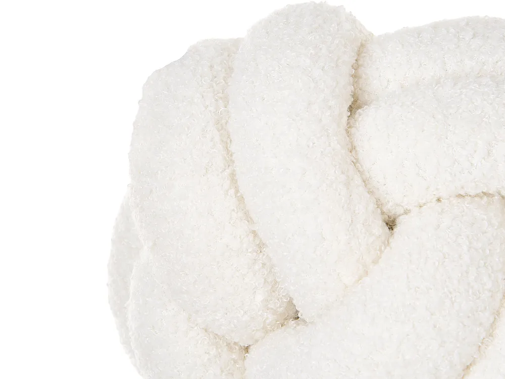 Throw Cushion MALNI 19 x 19 cm Boucle Off-White Solid_1199442