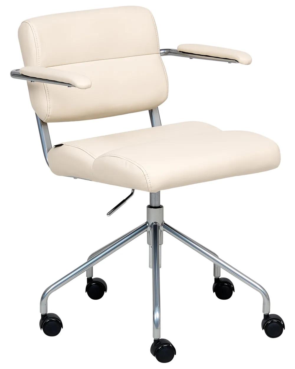 Desk Chair CANDOR Faux Leather Off-White