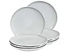 Speiseteller 8er Set SESAME Steinzeug Hellgrau 28 cm