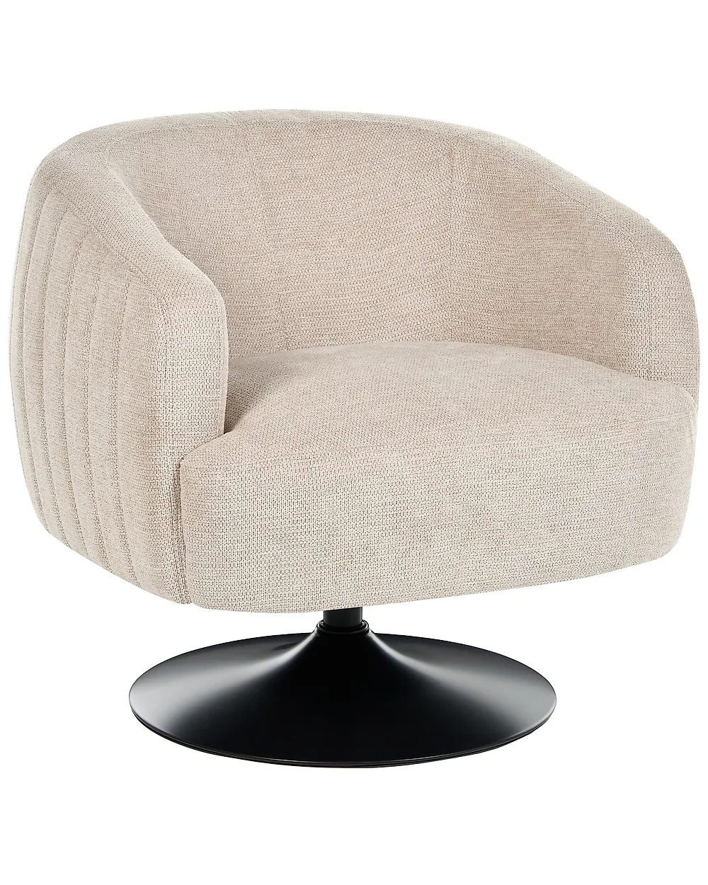Drehsessel NORAGER Stoff Hellbeige