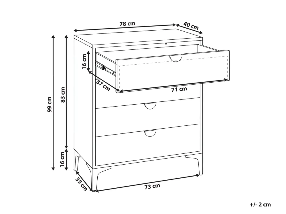 4 Drawer Chest ARDURA Metal Beige_1077694