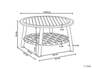 Outdoor Couchtisch mit Ablage MILZANO 80 cm 80 cm Akazienholz Braun_1182871