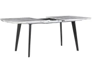 Ausziehbarer Esstisch MOSBY Grauer Marmor 160/200 cm 90 cm_793875