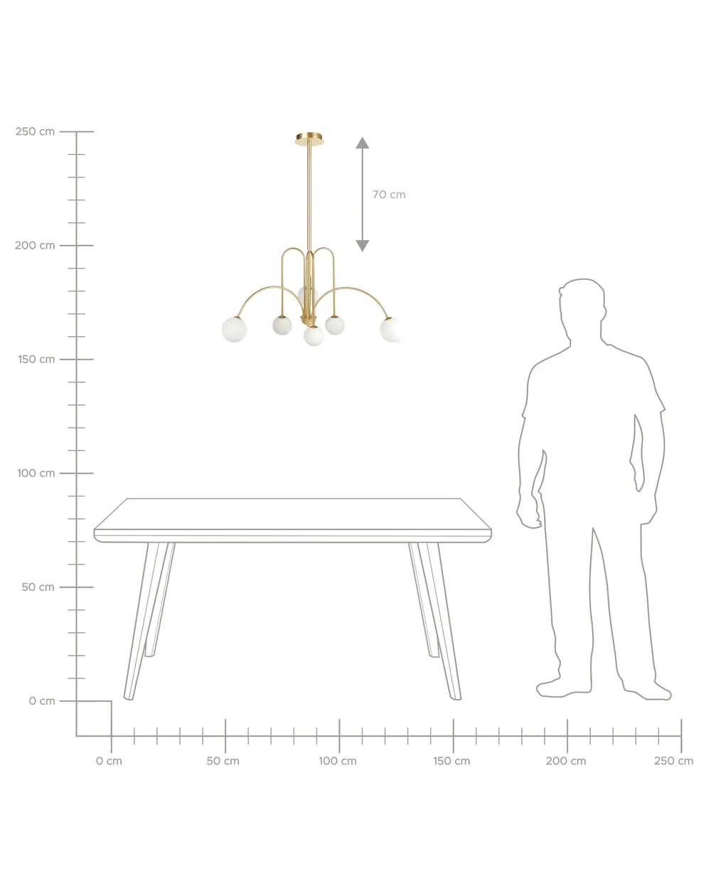 Kronleuchter FORBES Metall Gold_872925