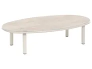Garden Sofa 6 Seater ORIOLO with Tables Metal Light Beige_1125412