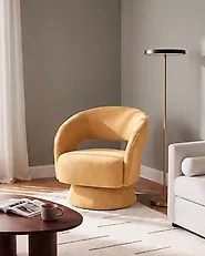 Draaifauteuil NAANTALI  Mosterdgeel_1164477