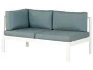Garten Ecksofa mit Tisch 5-Sitzer MESSINA Metall Grün linksseitig_676602