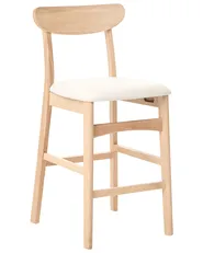 Set mit 2 Barstühlen DOYLE Holz Hellbraun / Hellbeige_1071244