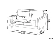 Sofa 2 Seater LOKKA Fabric Off-White_893772