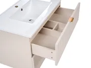 Wall Mounted Vanity Unit with Basin TOTORANI 80 cm Beige_1125558