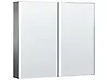 Bathroom Wall Mounted Mirror Cabinet NAVARRA 80 cm x 70 cm Black