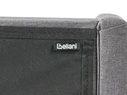 Bed with LED BEAULIEU Fabric Dark Grey 180 x 200 cm (EU Super King) with USB Port with Storage_993596
