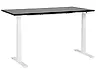 Schreibtisch elektrisch höhenverstellbar DESTINES 160 cm x 72 cm Schwarz / Weiß