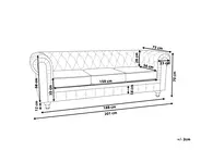Sofa 3-Sitzer CHESTERFIELD Samtstoff Smaragdgrün_780102